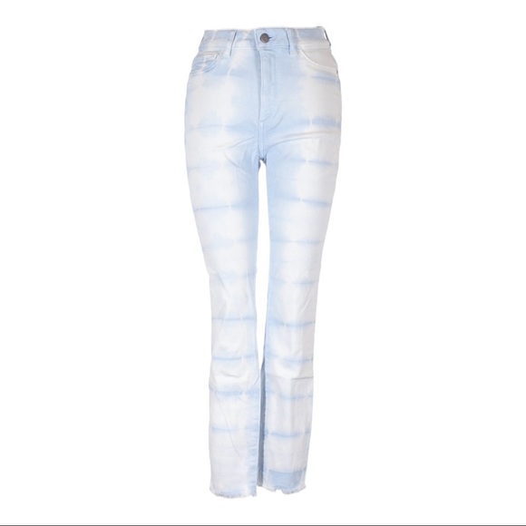 DL1961 Farrow Crop High Rise Skyway Tie Dye Instasculpt Skinny Jeans Size 26 - Picture 2 of 15